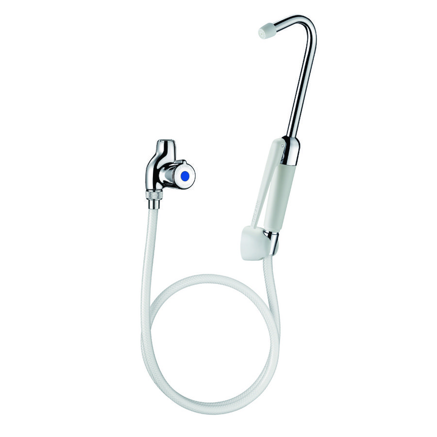 Bedpanspoeler met stopkraan sproeier met straalbreker