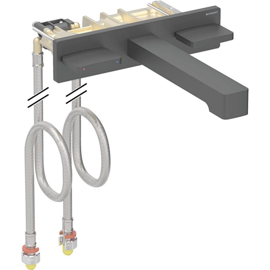 Wandmengkraan 2knops rond: matzwart / L=20.5cm ONE 2021