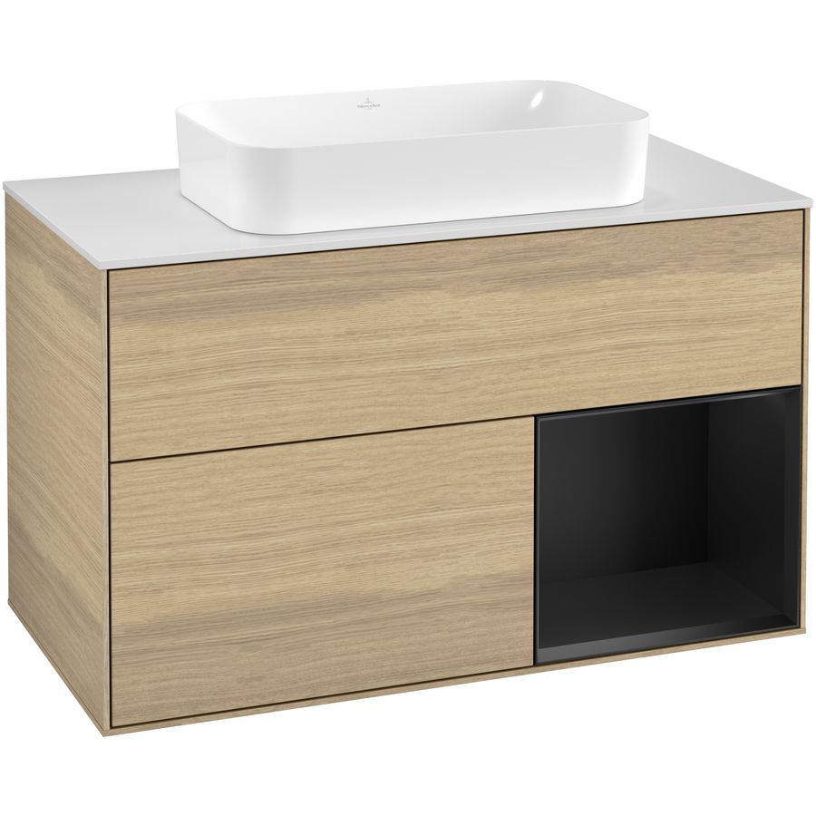 Wastafelonderkast Finion 1000x603x501mm Oak Veneer F251PDPC