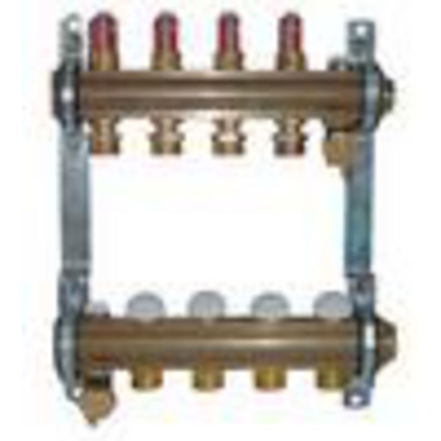 Vloerverwarming verdeelset+flowmeter 15-groepen