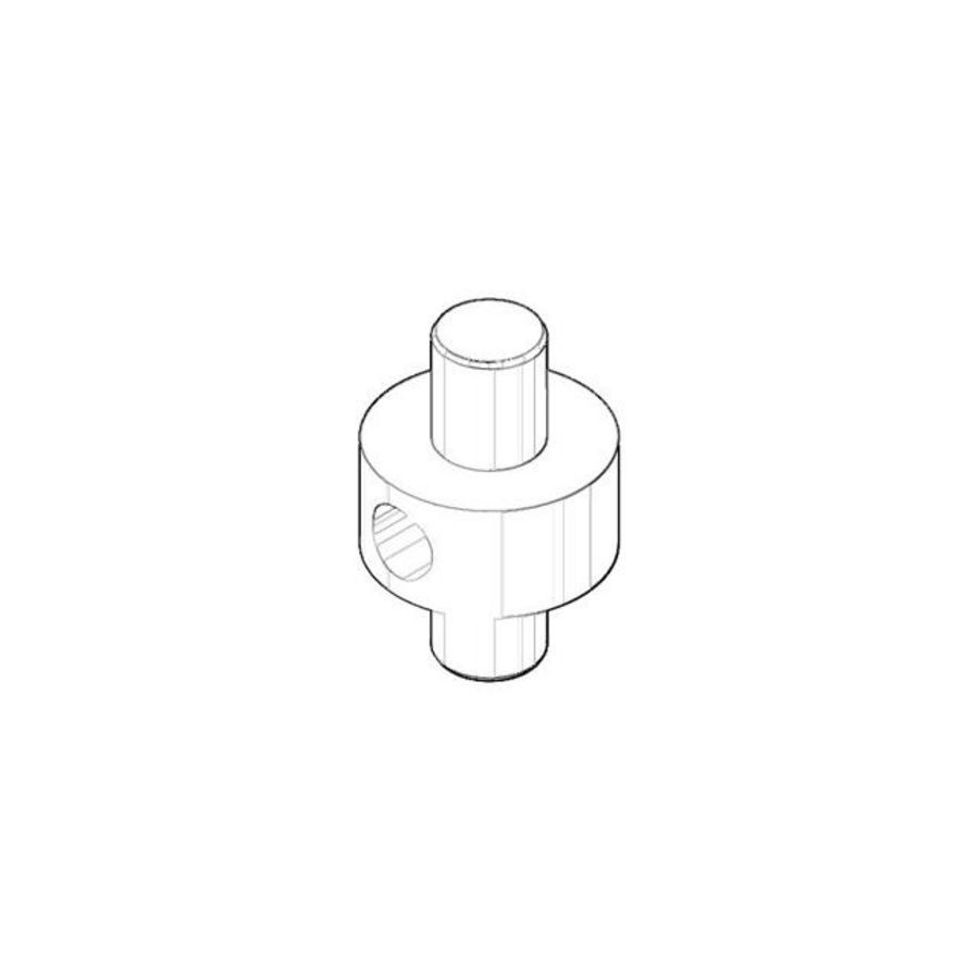 Houder v. regendouche Nippel 20x30mm Champagne (22kt Goud)
