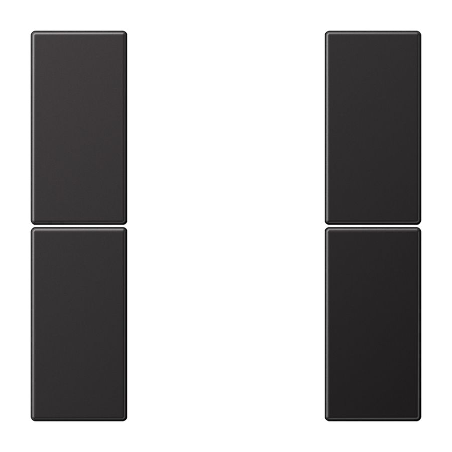 Tastafdekking compleet 2-voudig LS-Dark KNX