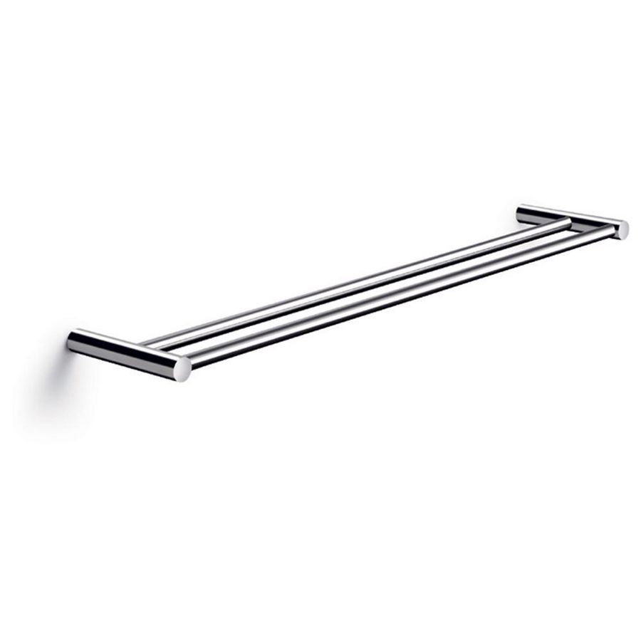 Handdoekhouder 60x12 cm dubbel glanzend RVS