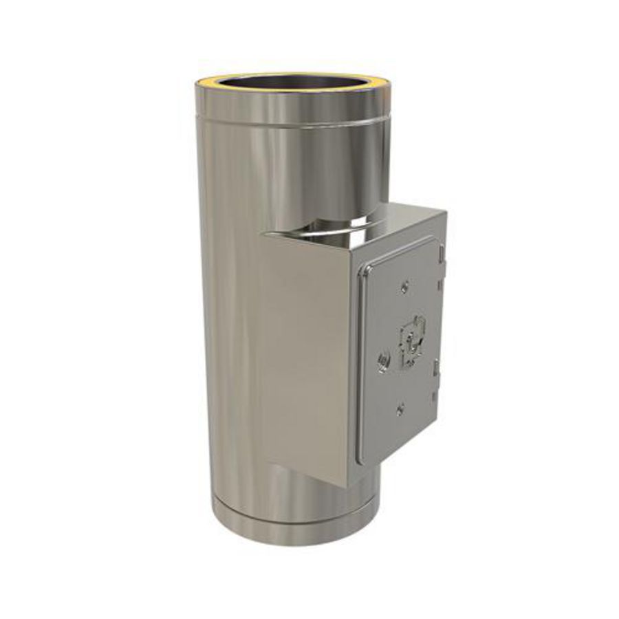 DW Ø125mm T-stuk+inspectieluik