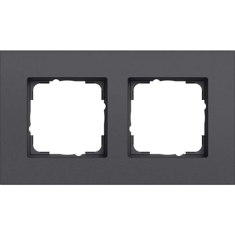 Afdekraam 2-v Gira Esprit alum.antracit(gel.)