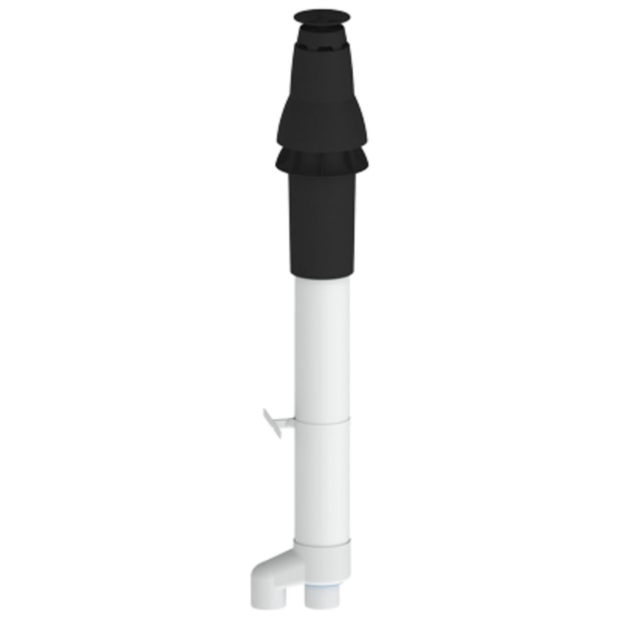 KPW-actie dakdoorvoer Skyline 3000 PP 80-80mm zwart F140 (400452782) Burgerhout
