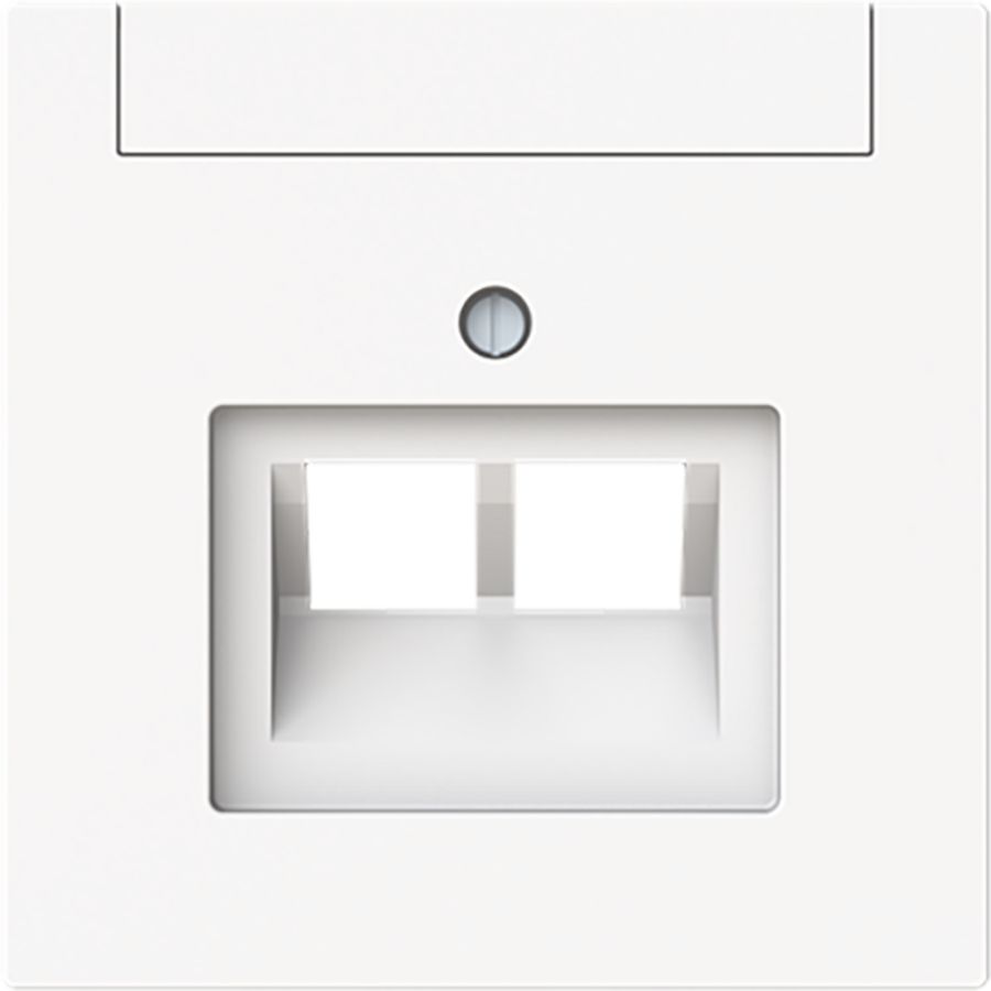 Centraalplaat voor datadoos 2 x RJ45 art-matwit (1803-02-44M)