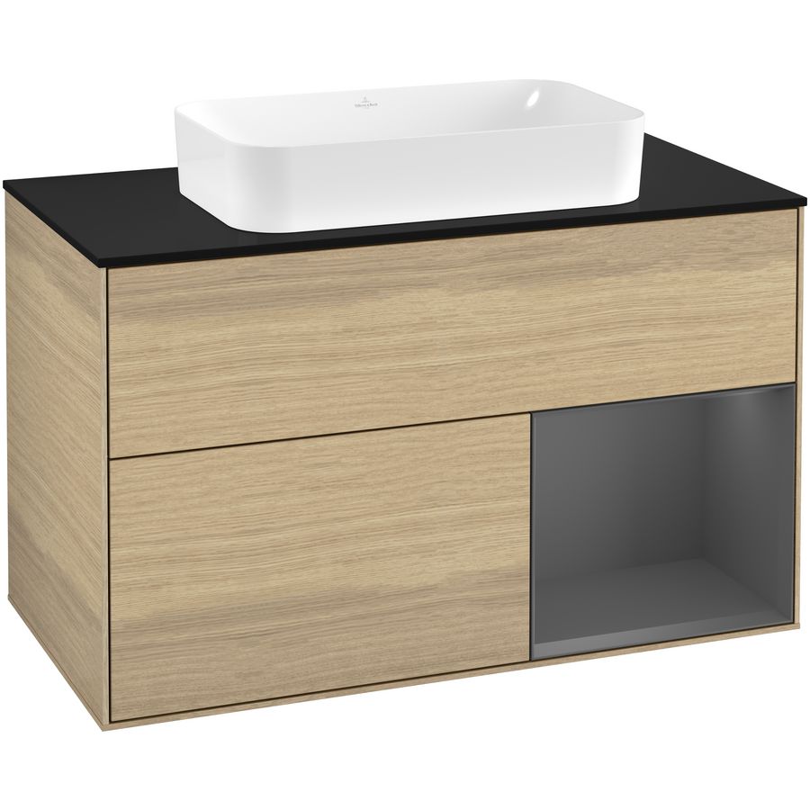 Wastafelonderkast Finion 1000x603x501mm Oak Veneer F252GKPC