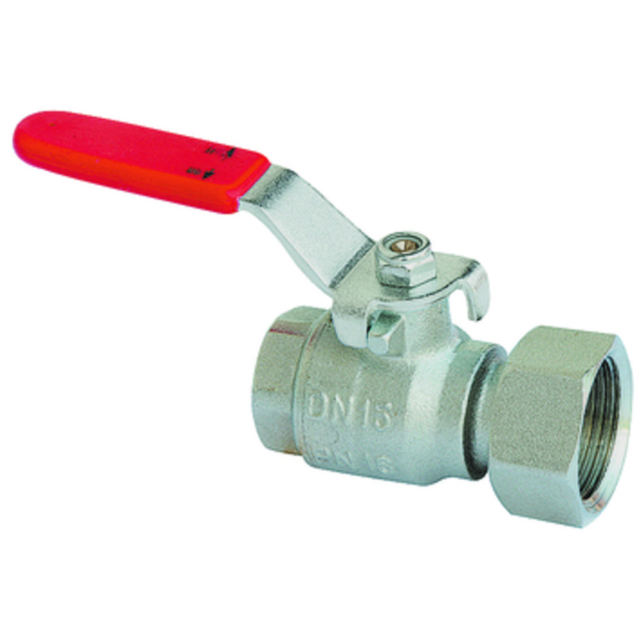 Kogelkraan met handgreep met vrijdraaiende moer DN15 PN16