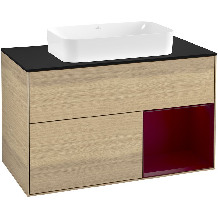 Wastafelonderkast Finion 1000x603x501mm Oak Veneer F252HBPC