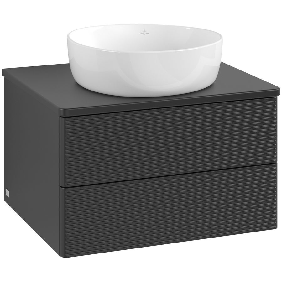 Wastafelonderkast Antao 600x360x500mm Black Matt Lacquer L18150PD