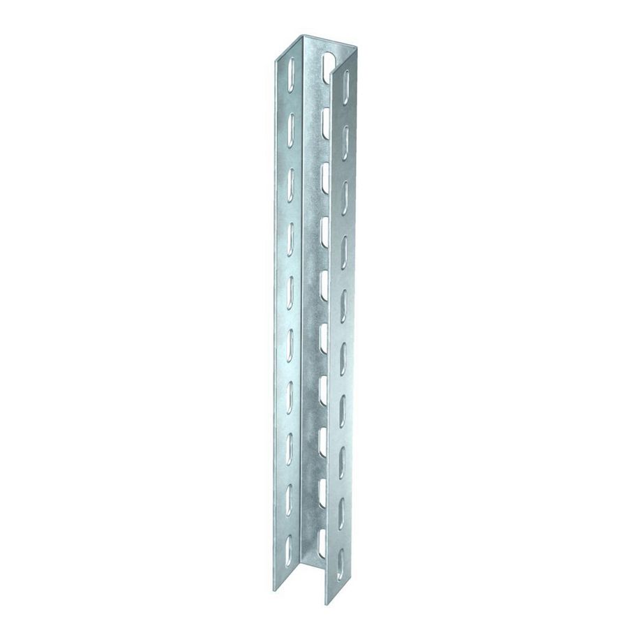 U support 3-sided perforated 50x50x1100 Staal thermisch