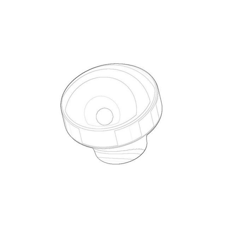 Trek aan de knop 30x27mm Messing gebors. (23kt Goud)