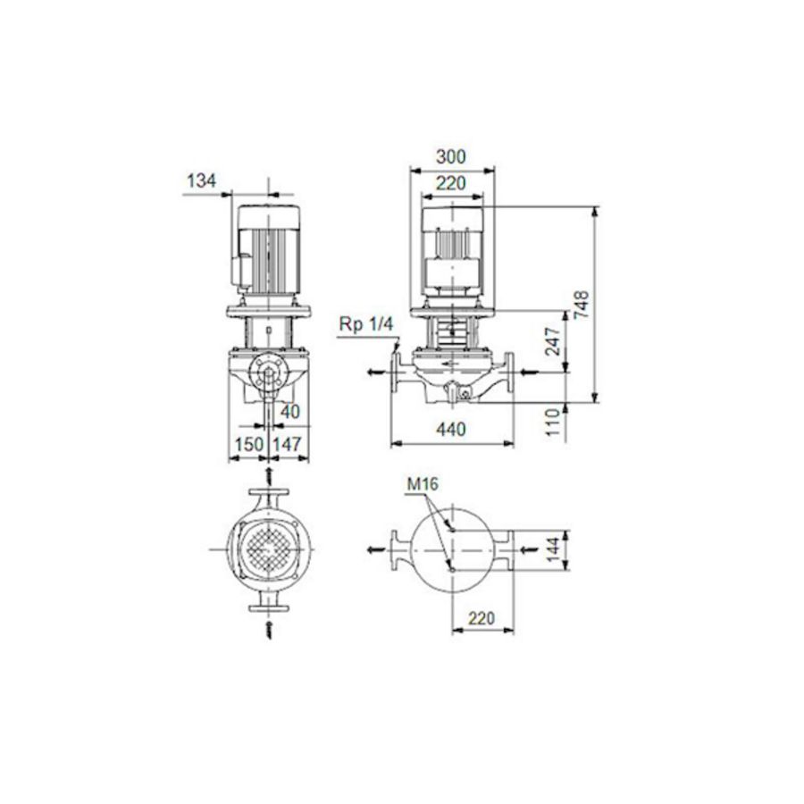 Inlinepomp TP 40-430/2-A-F-A-BQQE 400D 50HZ