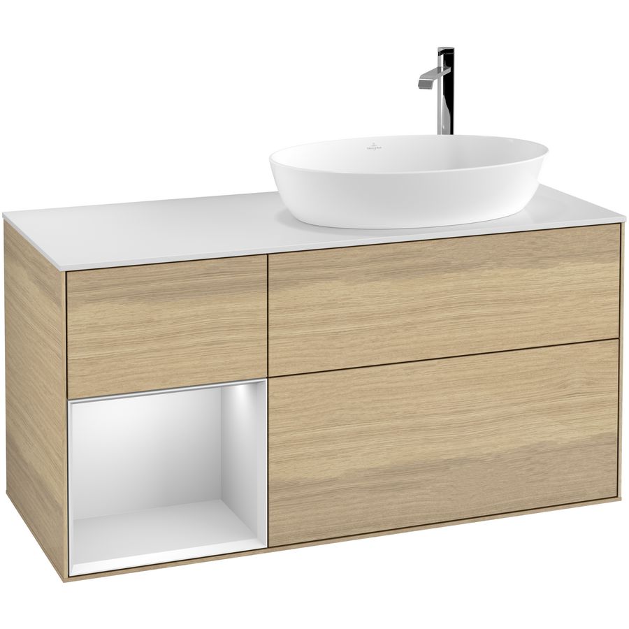 Wastafelonderkast Finion 1200x603x501mm Oak Veneer G921MTPC