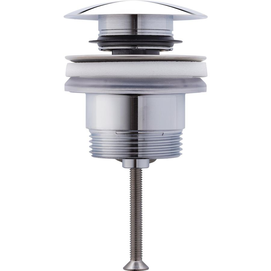Push-open  afvoerplug chroom 1.1/4" 63mm