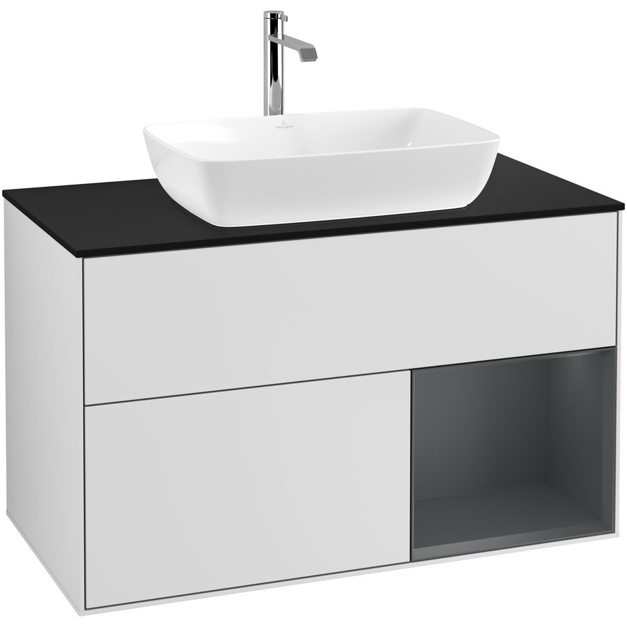 Wastafelonderkast Finion 1000x603x501mm White Matt Lacquer F782HGMT