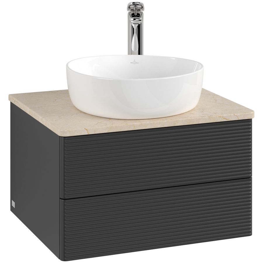 Wastafelonderkast Antao 600x360x500mm Black Matt Lacquer L18153PD