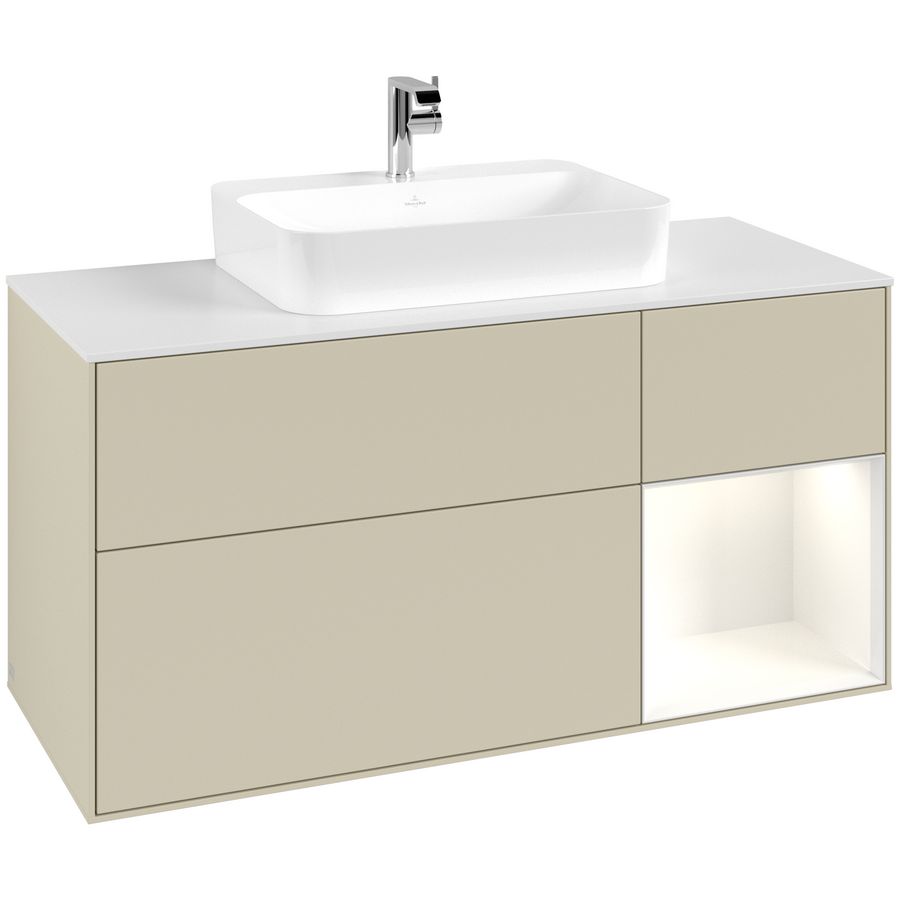 Wastafelonderkast Finion 1200x603x501mm S.Grey Matt Lacquer F421GFHJ
