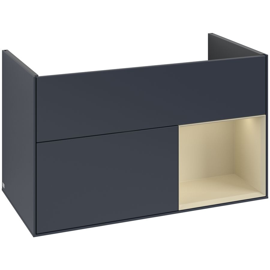 Wastafelonderkast Finion 996x591x498mm Mid.Blue Matt Lacquer F040HJHG