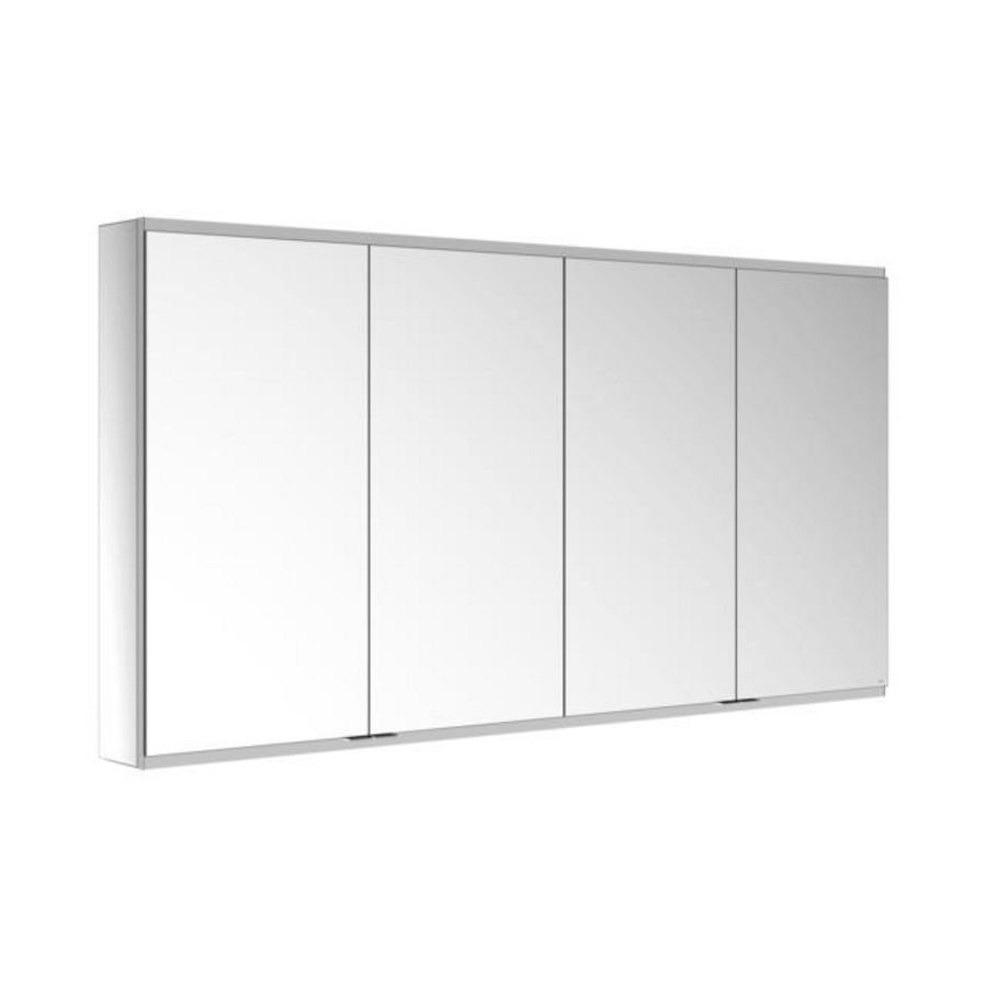 Spiegelkast/onverlicht Voorb./2wcd/2usb/1800x900x160mm zilv