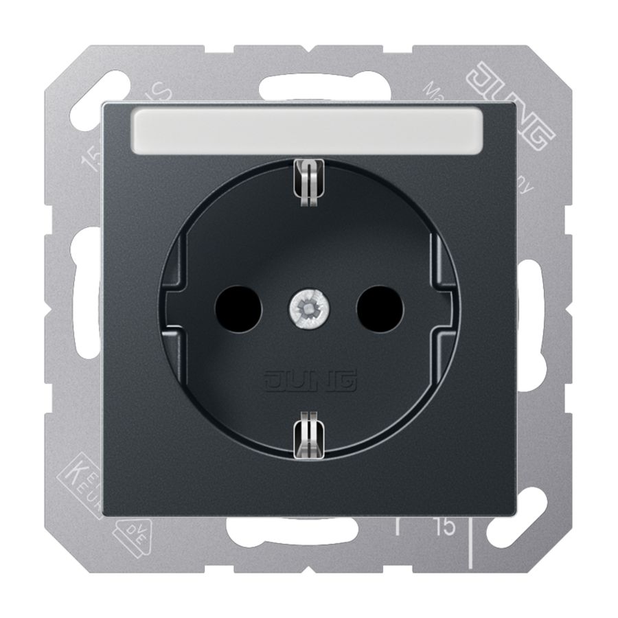 Wandcontactdoos AN sl.vast R/A KV&tekstvstr A500
