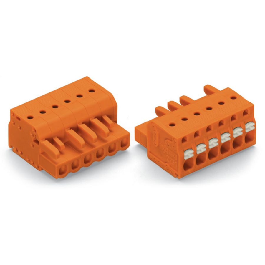 1-draads FE steker Druk oranje 2231-307/026-000 VVE=50