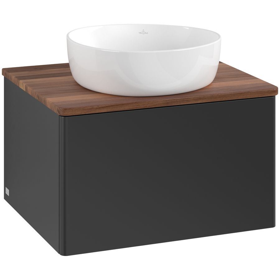 Wastafelonderkast Antao 600x360x500mm Black Matt Lacquer L29012PD