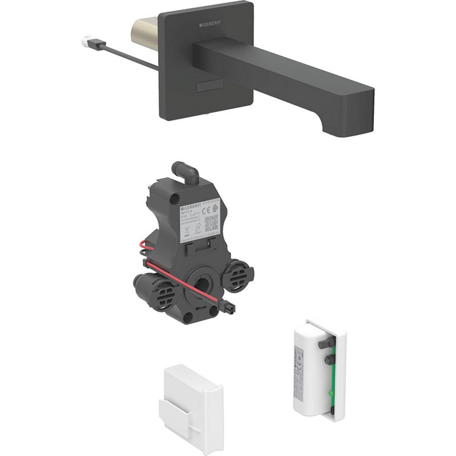 Wandmengkraan BRENTA generatorvoeding matzwart L=17cm incl. functebox
