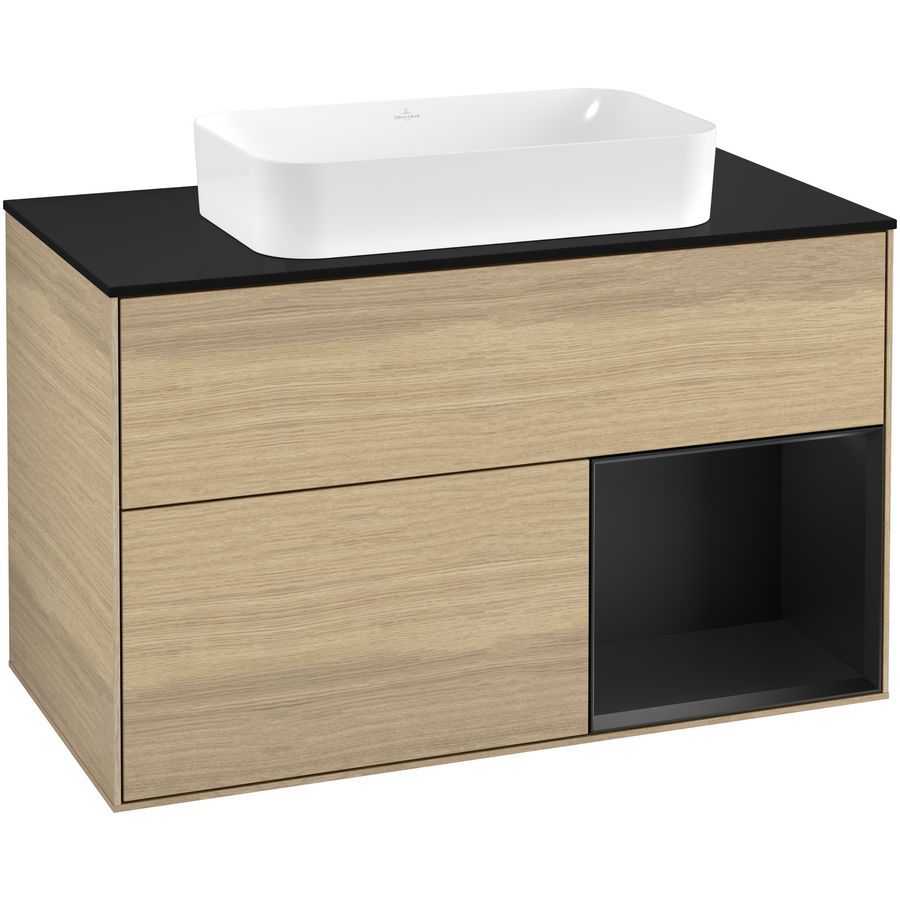 Wastafelonderkast Finion 1000x603x501mm Oak Veneer F252PDPC