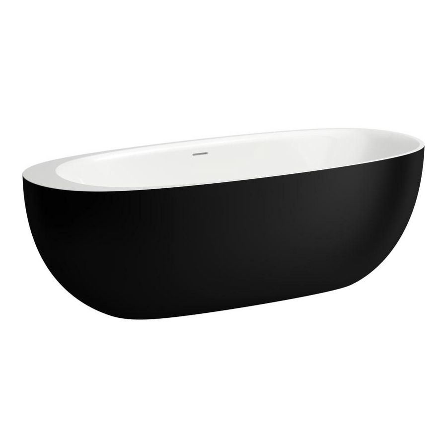 Vrijstaand bad 1850x800 mat zwart -wit mat