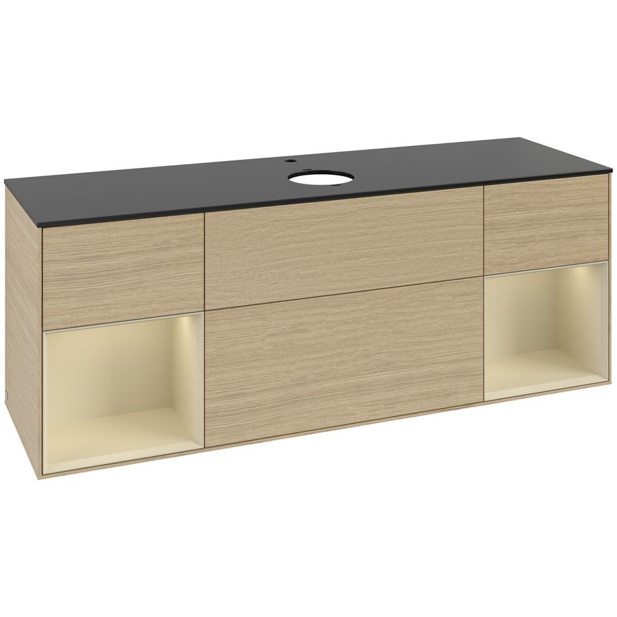 Wastafelonderkast Finion 1600x603x501mm Oak Veneer G862HJPC