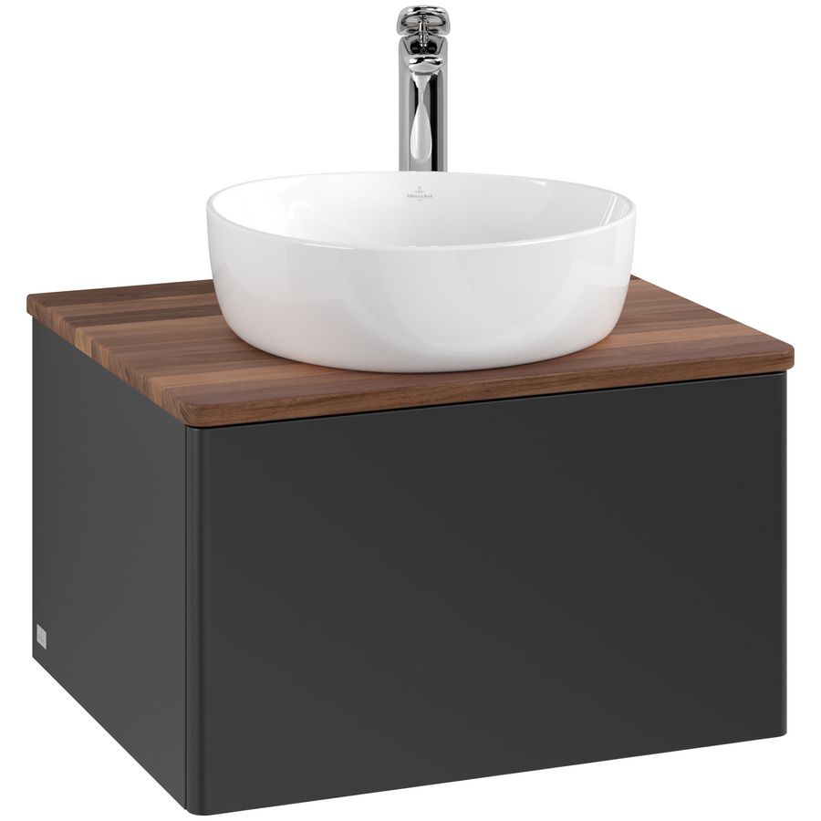 Wastafelonderkast Antao 600x360x500mm Black Matt Lacquer L29052PD