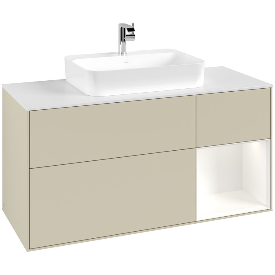 Wastafelonderkast Finion 1200x603x501mm S.Grey Matt Lacquer F421MTHJ