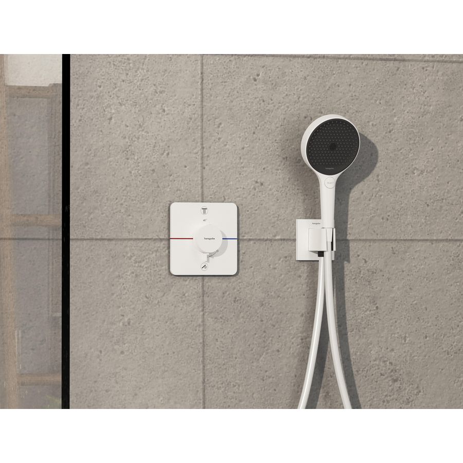ShowerSelect Comfort Q thermostaat afbouwdeel tbv inbouw voor 2 functies mat wit