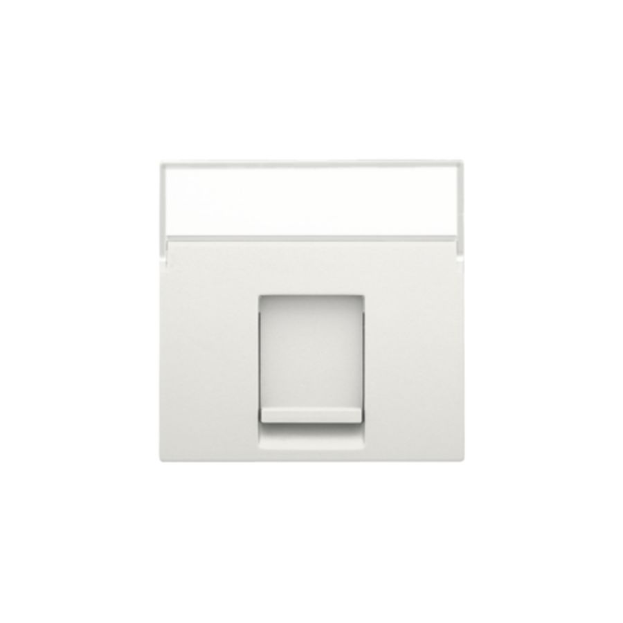 Centraalplaat data 1x RJ met tekstveld white