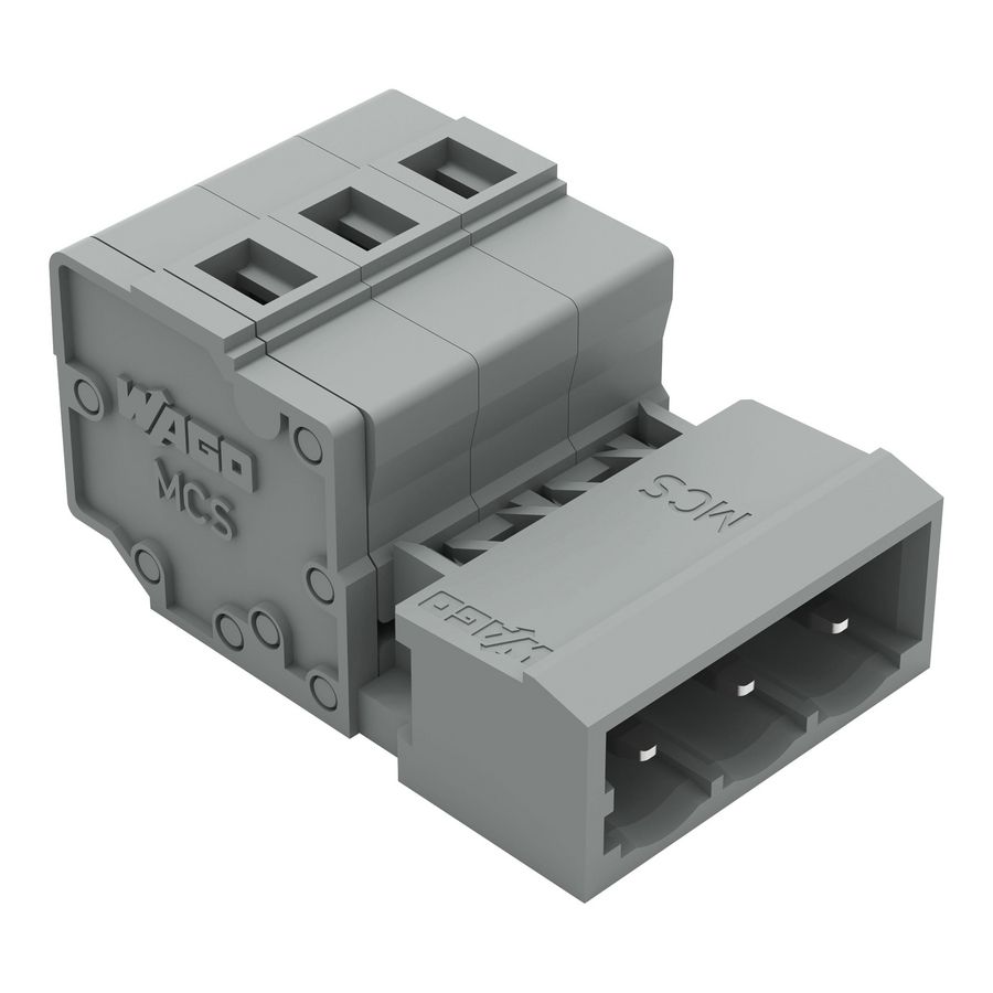 1-draads male steker 2,5mm² grijs 231-603 VVE=100