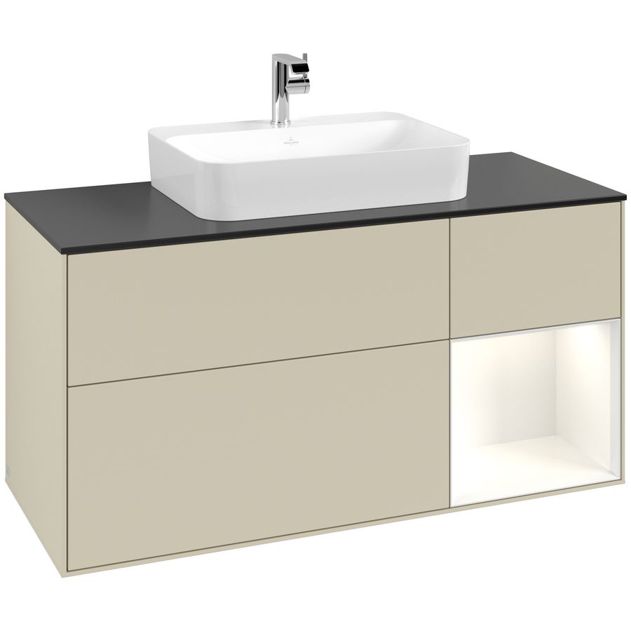 Wastafelonderkast Finion 1200x603x501mm S.Grey Matt Lacquer F422GFHJ