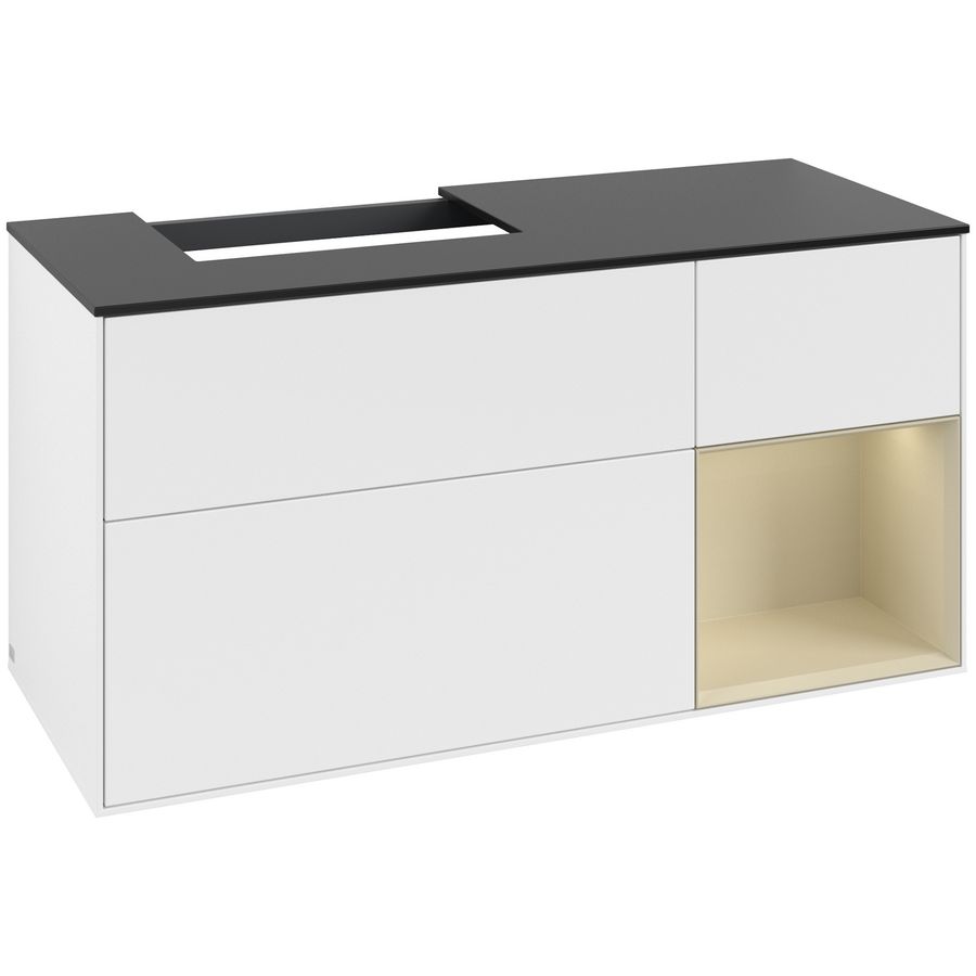 Wastafelonderkast Finion 1200x603x501mm White Matt Lacquer F152HJMT