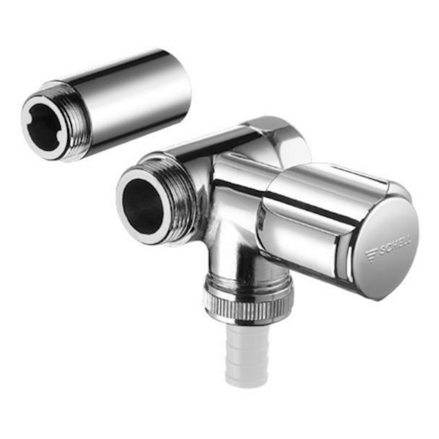 Aansluitkraan COMFORT RV3/4" chroom voor wandkranen rechts