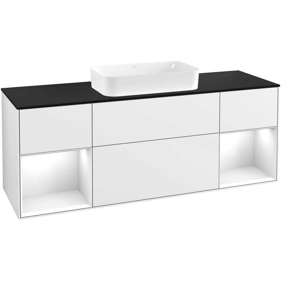 Wastafelonderkast Finion 1600x603x501mm G.White.L G332GFGF