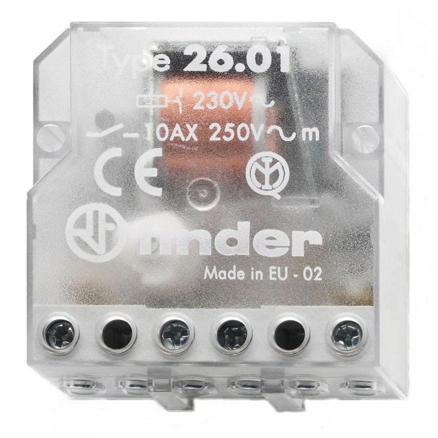 Impulsrelais 1M 10A spoelspanning 230V AC