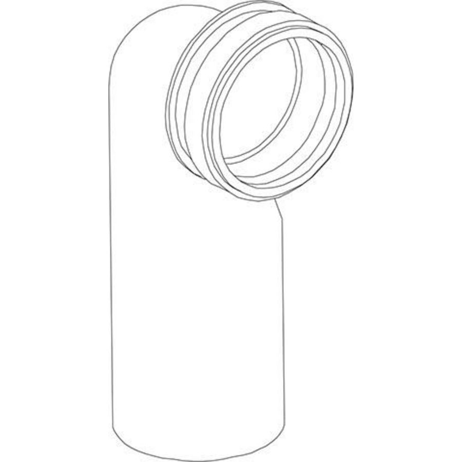 Afvoerbocht 90x90mm PE