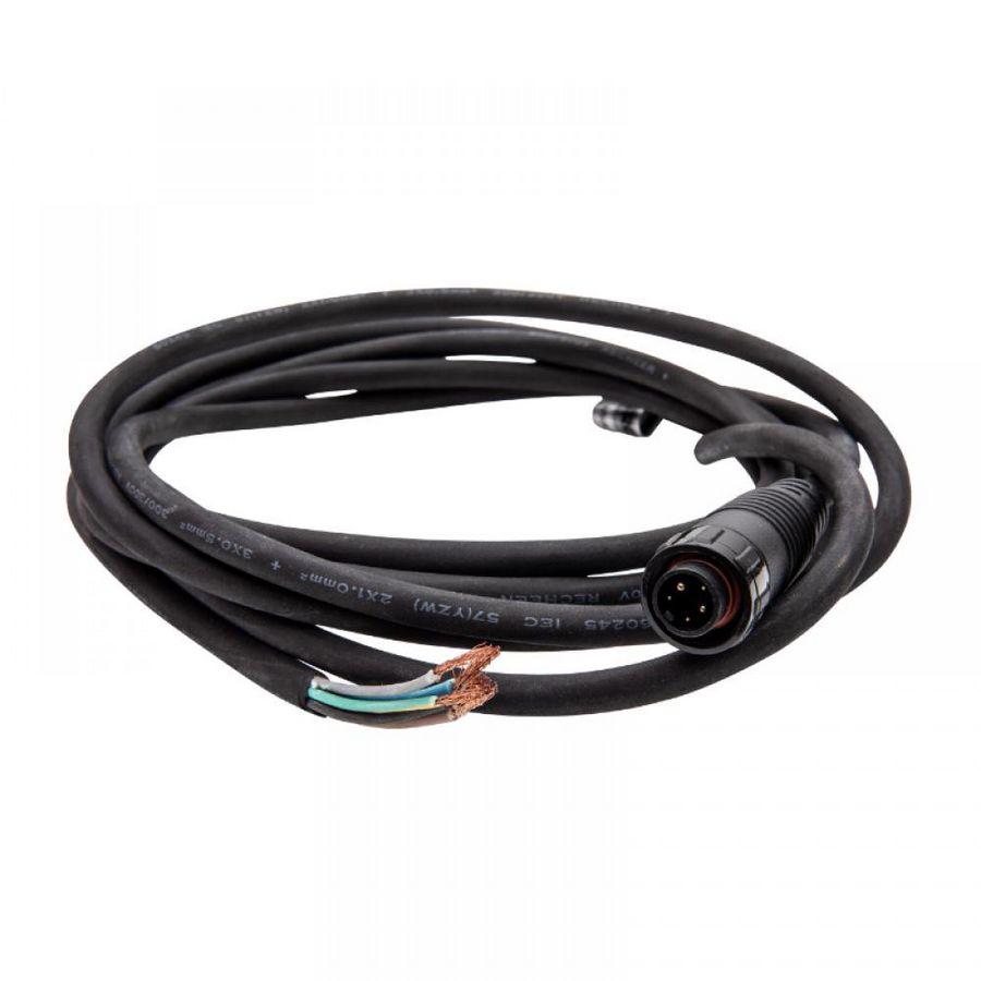 Voedings/DMX kabel male plug - gestripte draad L=3mtr. 190-150