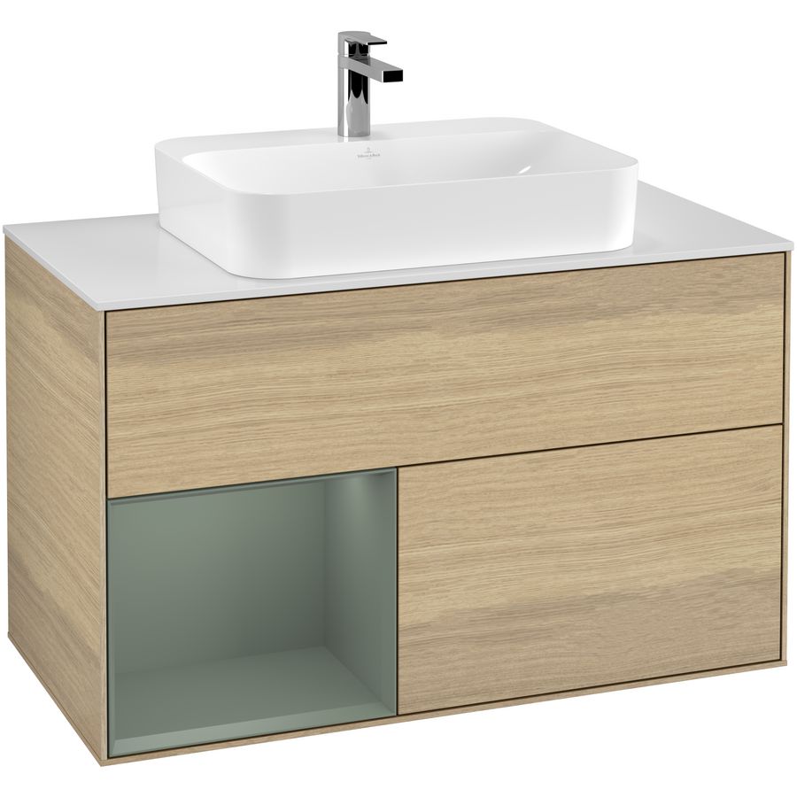 Wastafelonderkast Finion 1000x603x501mm Oak Veneer F361GMPC