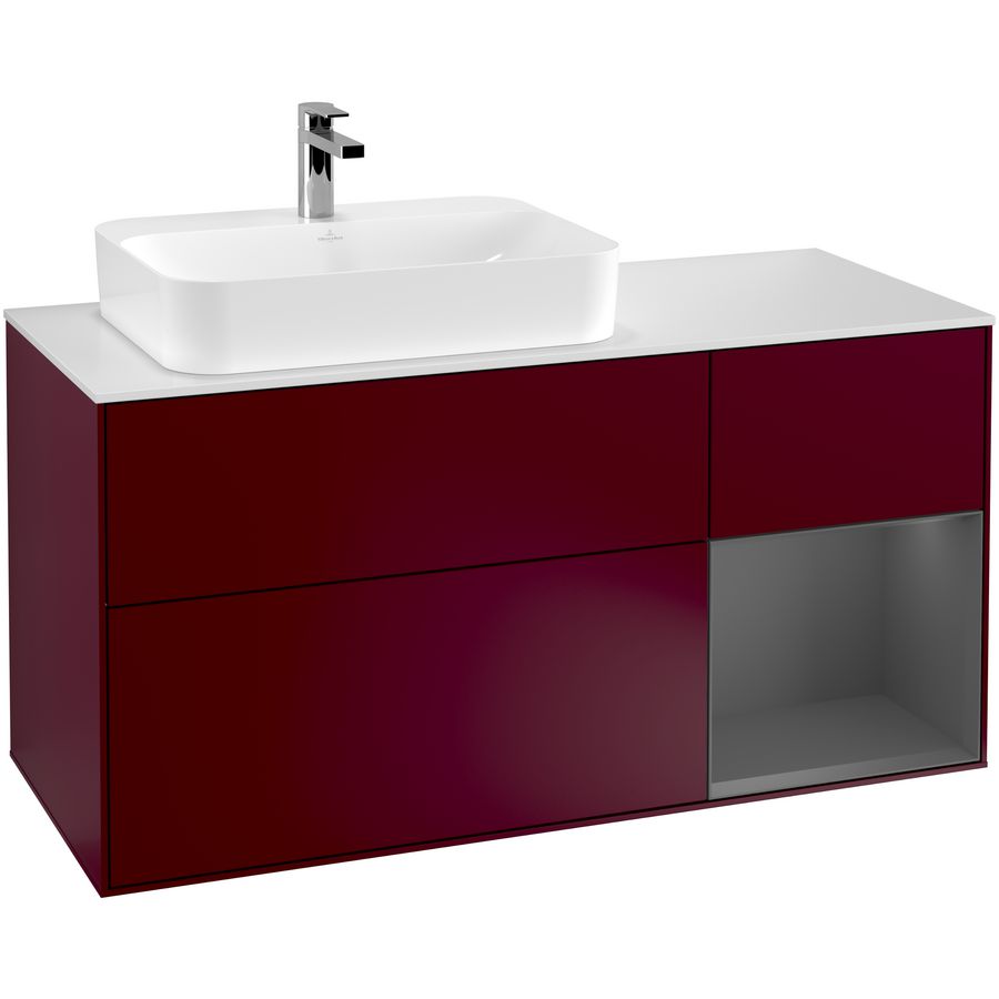 Wastafelonderkast Finion 1200x603x501mm Peony Matt Lacquer G401GKHB