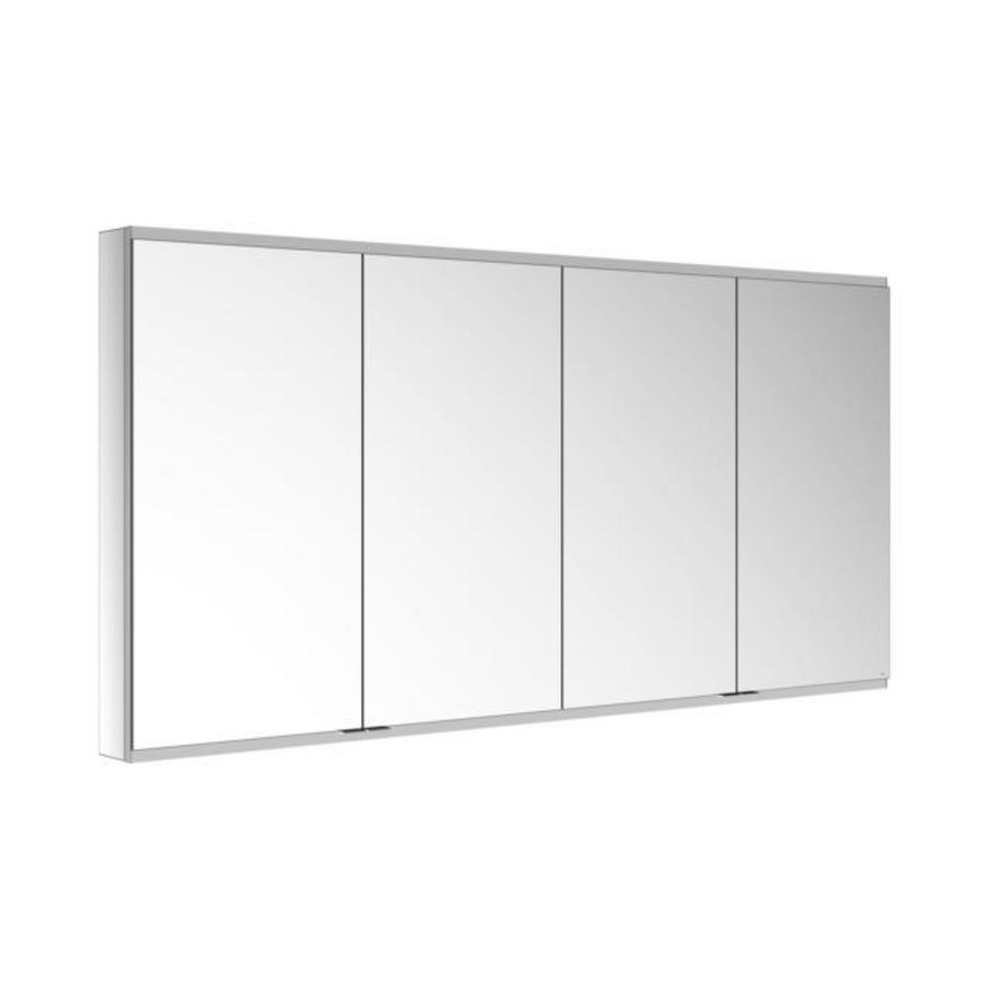 Spiegelkast/onverlicht Voorb./2wcd/2usb/1900x900x120mm zilv