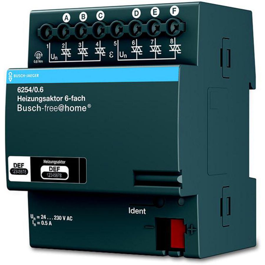 Free@Home verwarmingsaktor 230V 6-v DIN-rail