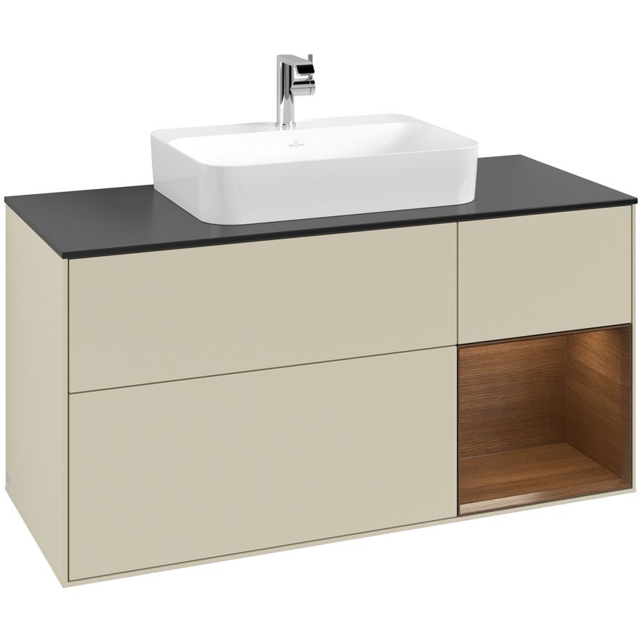 Wastafelonderkast Finion 1200x603x501mm S.Grey Matt Lacquer F422GNHJ