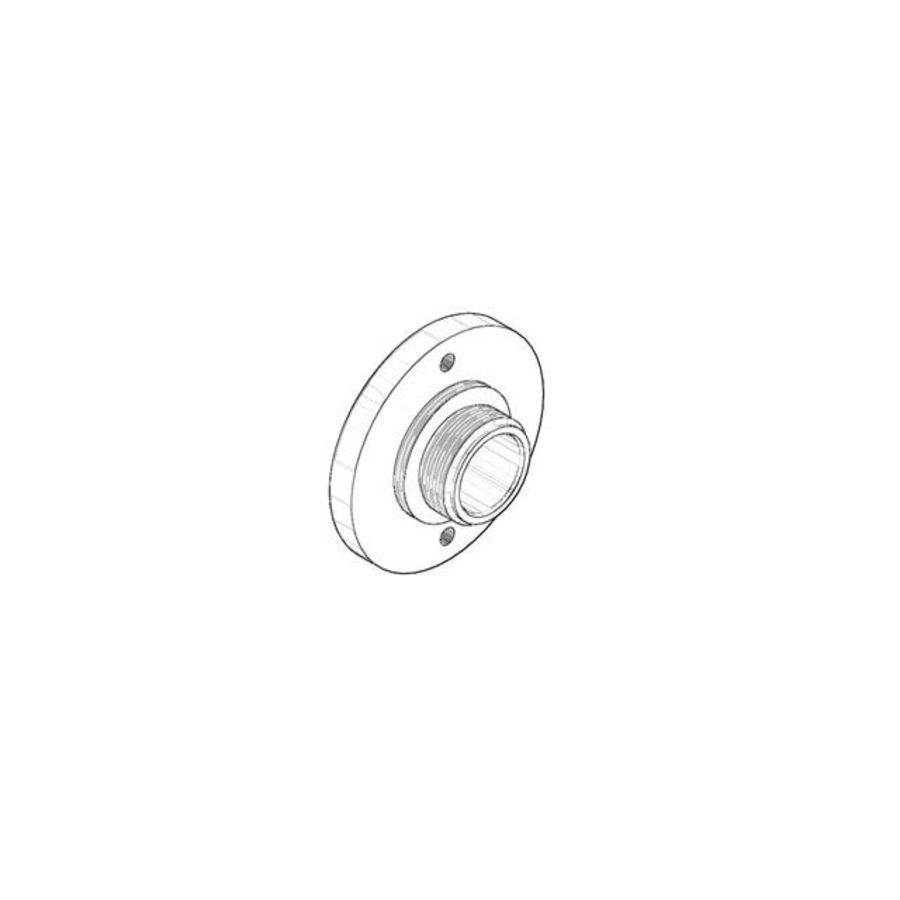 Bevestiging kapmontage 34,5x15mm Mat Wit